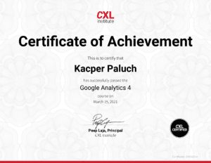CXL - Google Analytics 4