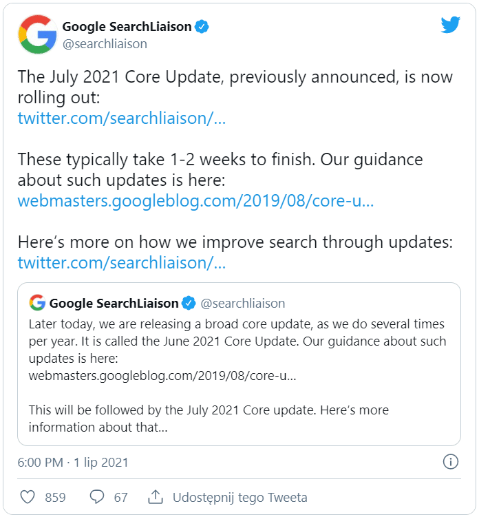 july 2021 core update google