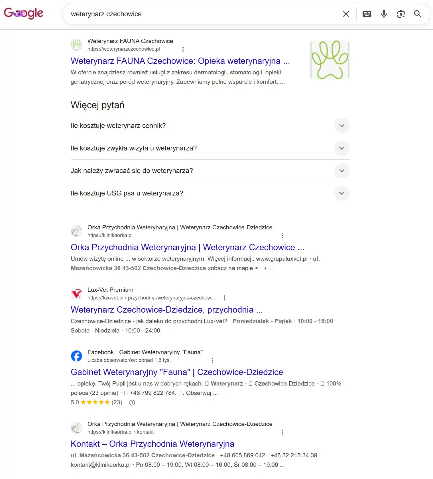 Weterynarz Fauna - case study